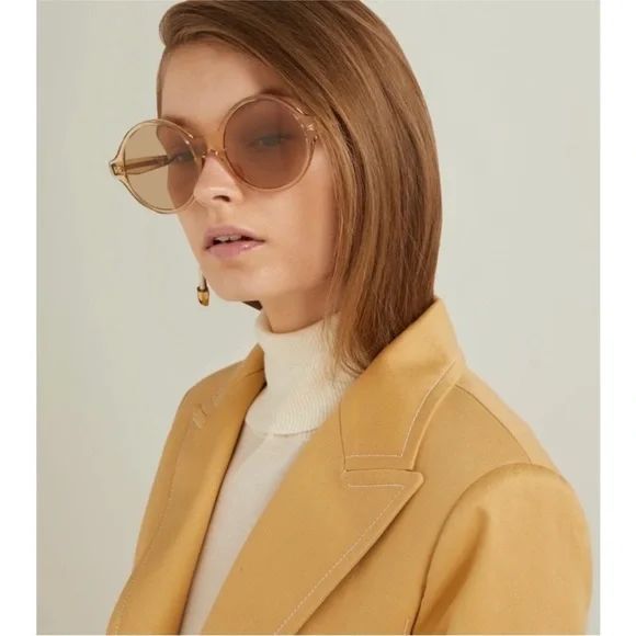 CELINE round oversized acetate retro brown sunglasses NWT - Picture 2 of 12